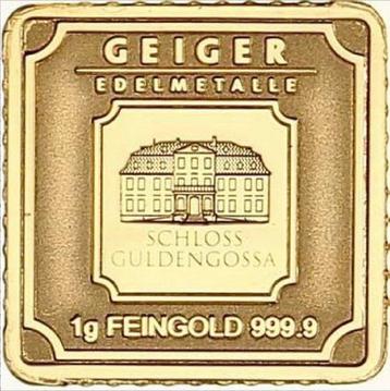 1 gram - Goud .999 - Geiger Edelmetalle, Germany (Zonder beschikbaar voor biedingen