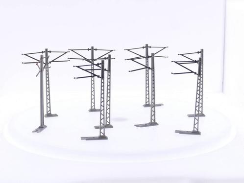 Schaal H0 Kleinbahn , 5 stuks enkel bovenleidingmast met..., Hobby en Vrije tijd, Modeltreinen | H0, Rails, Gebruikt, Analoog