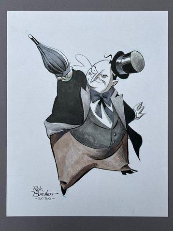 Rick Burchett - 1 Original drawing - The Penguin - Classic disponible aux enchères