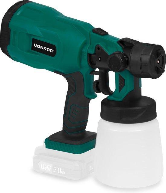 2dekans | VONROC Accu verfspuit – VPower 20V – Zonder accu &, Doe-het-zelf en Bouw, Gereedschap | Overige machines, Ophalen of Verzenden