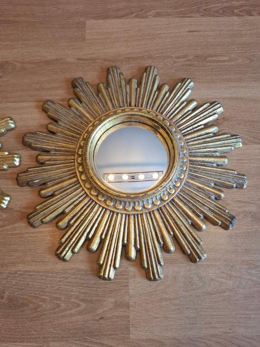 Spiegel - Hars - Zonnespiegel en barometer, Antiek en Kunst, Curiosa en Brocante