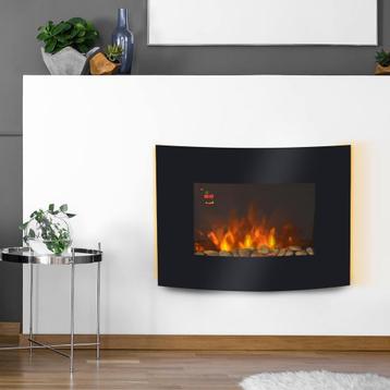 Wandhaard - Luxe vuureffect - Afstandsbediening - Zwart beschikbaar voor biedingen