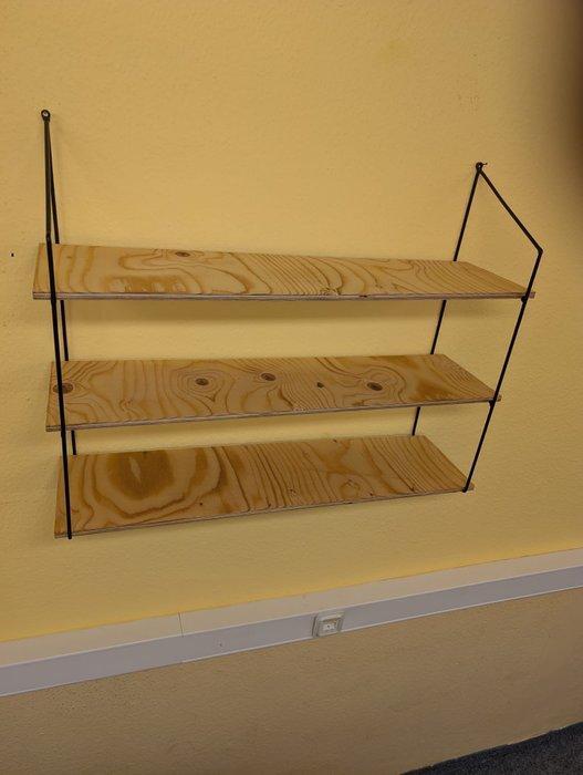 Wandrek - Metaal, Hout - Stringregal - Mid Century, Antiek en Kunst, Kunst | Designobjecten