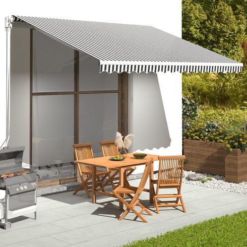 vidaXL Tissu de remplacement pour auvent Anthracite et, Jardin & Terrasse, Parasols, Neuf, Envoi