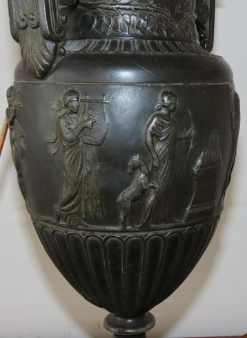 Lampe montée sur vase - Régule - Ancienne lampe vase