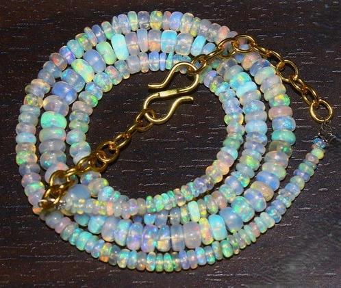 Opale de feu éthiopienne - Chaîne, Verzamelen, Mineralen en Fossielen