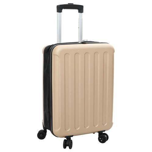 vidaXL Vouwkoffer Hard Shell 20 Champagne 34x23x55,5 cm ABS, Handtassen en Accessoires, Koffers, Nieuw, Verzenden