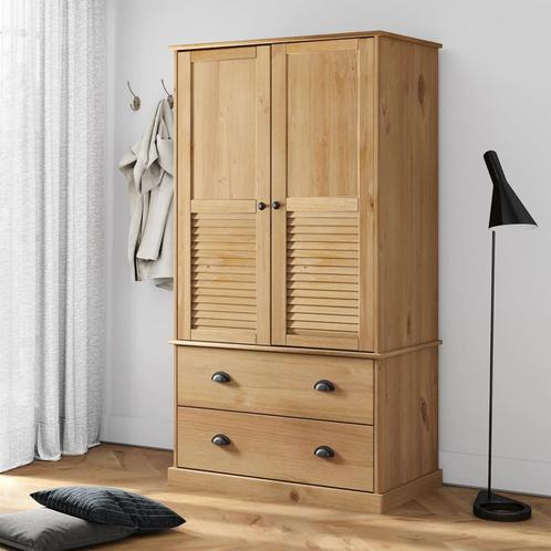 vidaXL Garde-robe VIGO 90x55x176 cm bois massif de pin, Maison & Meubles, Armoires | Penderies & Garde-robes, Neuf, Envoi