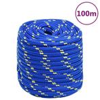 vidaXL Boottouw 18 mm 100 m polypropeen blauw, Verzenden, Nieuw