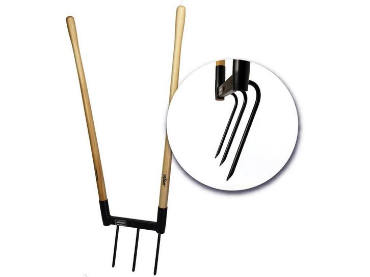 de Woeler DW3 - Woelvork Grelinette - Roestvrij -, Huis en Inrichting, Woonaccessoires | Overige, Zo goed als nieuw, Verzenden