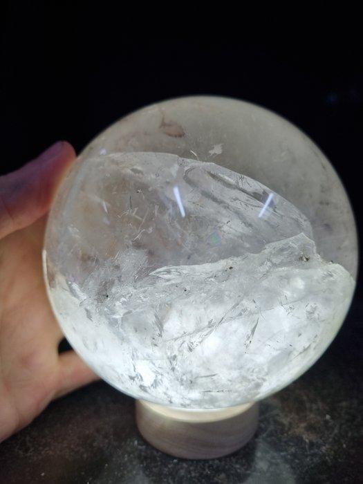 XXL Clear crystal sphere with beautiful rainbows Bol -, Collections, Minéraux & Fossiles