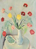 Ferry Slebe (1907-1994) - Nature morte avec un vase à fleurs, Antiek en Kunst