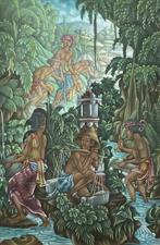Indonesische school, Ubud Bali (XX) - Balinese op het land, Antiek en Kunst
