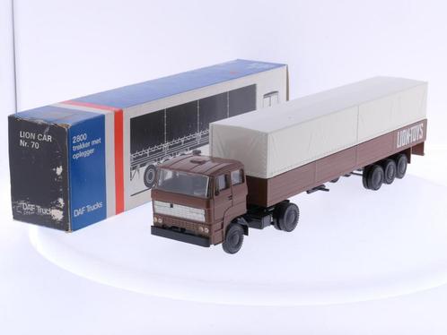 Schaal 1:50 Lion Car Nr.70 DAF 2800 trekker met oplegger...., Hobby & Loisirs créatifs, Voitures miniatures | 1:50, Enlèvement ou Envoi