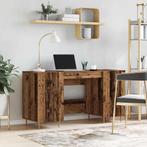vidaXL Bureau met plank Oud hout 140 x 50 x 75 cm Bewerkt, Huis en Inrichting, Bureaus, Verzenden, Nieuw