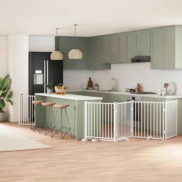 vidaXL Hondenhek inklapbaar met deur 12 panelen 960cm, Dieren en Toebehoren, Hondenbenches, Nieuw, Verzenden