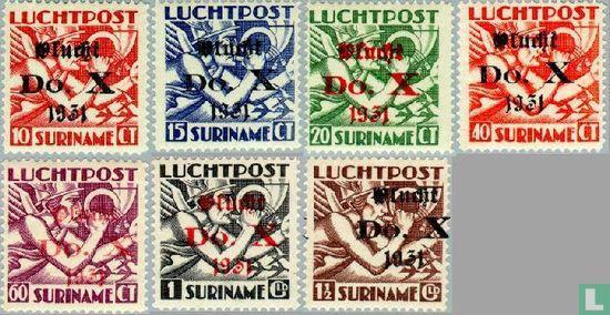 Suriname - Vlucht Do. X opdruk - 1931, Postzegels en Munten, Postzegels | Suriname, Postfris, Verzenden