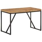 vidaXL Eettafel 120x60x76 cm massief acaciahout en mangohout, Huis en Inrichting, Verzenden, Nieuw