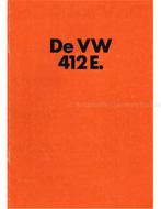 1973 VOLKSWAGEN 412 BROCHURE NEDERLANDS, Nieuw