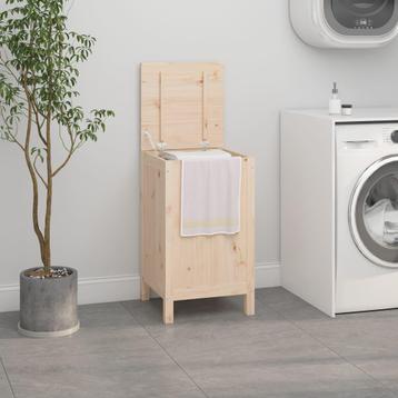 vidaXL Wasmand 44x44x76 cm massief grenenhout, Huis en Inrichting, Verzenden, Nieuw
