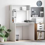 vidaXL Bureau met plank met opslag Wit 91 x 50 x 149 cm, Verzenden, Nieuw