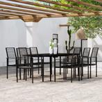 vidaXL 9-delige Tuinset zwart, Verzenden, Nieuw, Tuinset