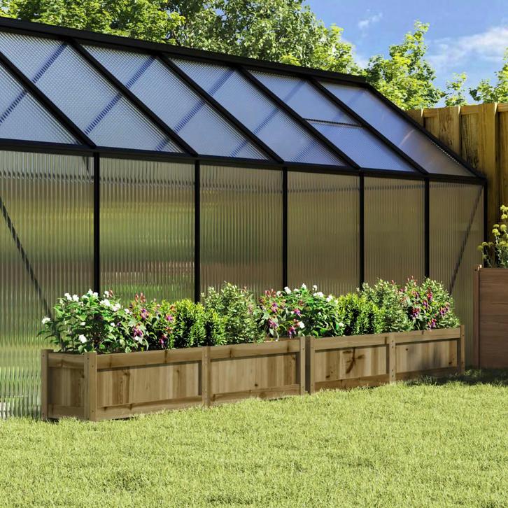 vidaXL Plantenbakken 2 st cm geïmpregneerd hout, Jardin & Terrasse, Pots de fleurs, Envoi