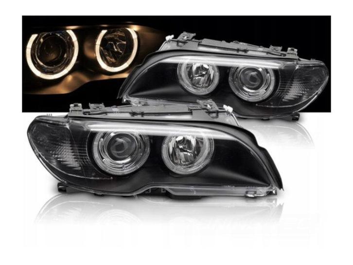 Xenon koplampen Angel Eyes Black geschikt voor BMW E46, Auto-onderdelen, Verlichting, Nieuw, BMW, Verzenden