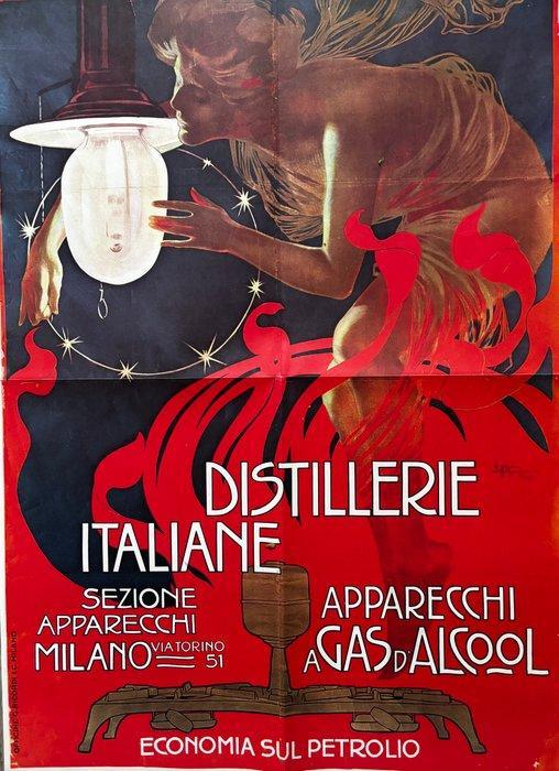 Leopoldo Metlicovitz - Distillerie Italiane Milano –, Antiek en Kunst, Kunst | Tekeningen en Fotografie