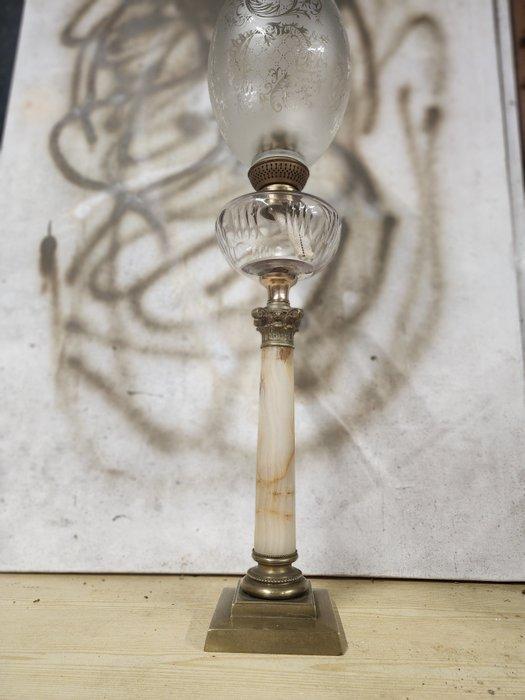 Olielamp - Brons, Marmer, Kristal, Glas..., Antiek en Kunst, Antiek | Overige Antiek