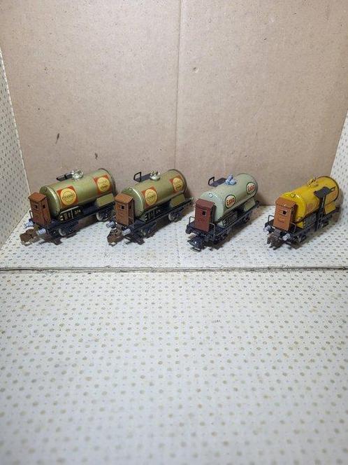 Märklin H0 - 374 - Modeltrein goederenwagon (4) - Lotto, Hobby en Vrije tijd, Modeltreinen | H0
