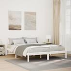 vidaXL Bedframe extra lang zonder matras grenenhout wit, Huis en Inrichting, Slaapkamer | Bedden, Verzenden, Nieuw