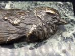 Sculpture, Fraai antiek Animalier beeld van dood vogeltje -, Antiek en Kunst