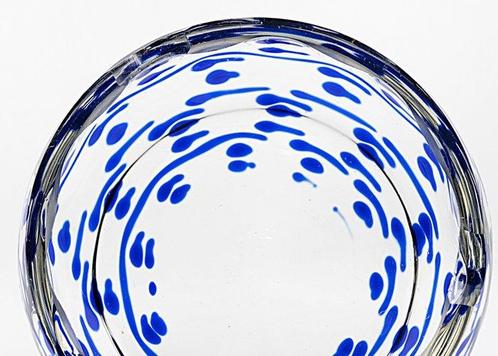 Otto Prutscher-Art Deco Cobalt Crystal Glass Bowl, 1920 -, Antiek en Kunst, Antiek | Glaswerk en Kristal