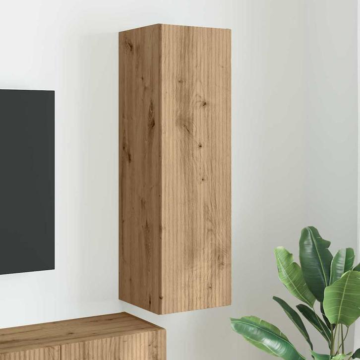 vidaXL TV Wandkast Ambachtelijk Eiken 30 x 31 x 100 cm, Huis en Inrichting, Kasten |Televisiemeubels, Nieuw, Verzenden