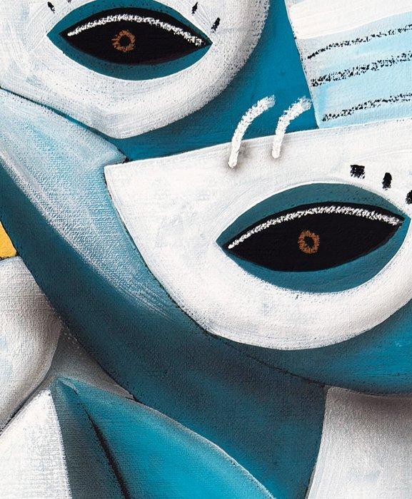SKEPA - Le disciple bleu, Antiek en Kunst, Kunst | Schilderijen | Modern