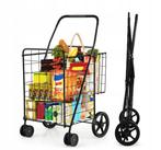 2dekans | Ruime opvouwbare boodschappentrolley met wielen -, Ophalen of Verzenden, Nieuw