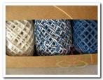 Touw Koord 3rol 15meter Blauw-Wit Touw Koord 3rol, Nieuw