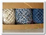 Touw Koord 3rol 15meter Blauw-Wit Touw Koord 3rol