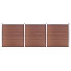 vidaXL Schutting 526x186 cm HKC bruin, Tuin en Terras, Verzenden, Nieuw