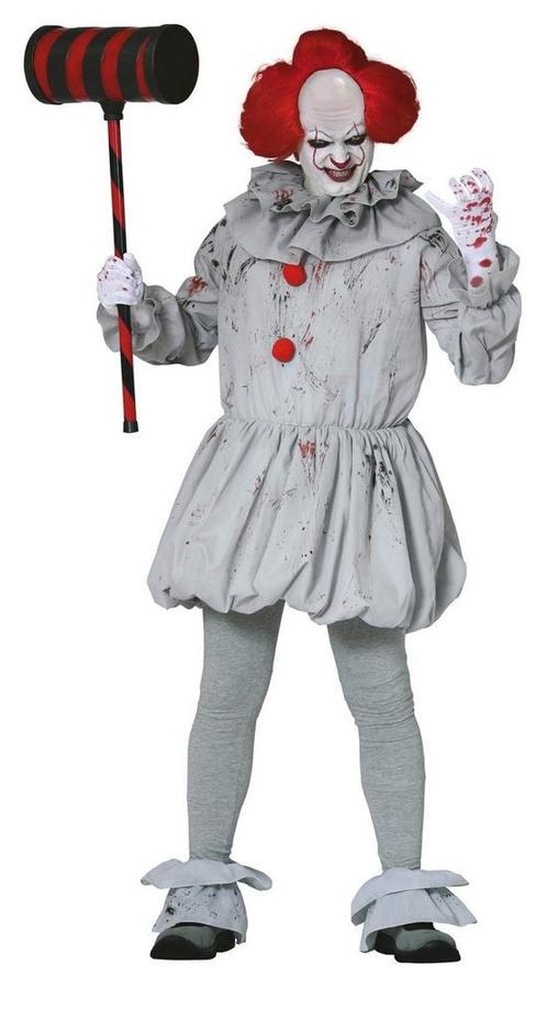 Killer clown Halloween Kostuum Heren Grijs, Hobby & Loisirs créatifs, Articles de fête, Envoi