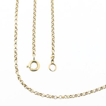 Gouden jasseron schakel collier | 59 cm (unisex, ketting) beschikbaar voor biedingen