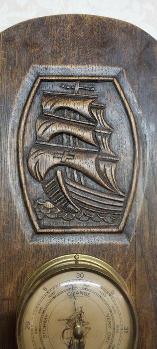 Maritieme objecten (6) - Eik- weerstation met klok, Antiek en Kunst, Curiosa en Brocante