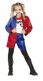 Harley Quinn Halloween Kostuum Meisje Rood Blauw, Hobby & Loisirs créatifs, Articles de fête, Verzenden