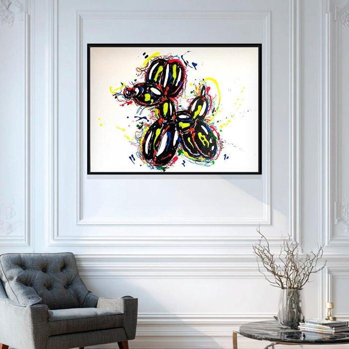 Poplea - FLUO KOONS (2000), Antiek en Kunst, Kunst | Schilderijen | Modern