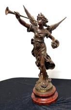 L&F Moreau - Groot Art Nouveau - sculptuur, La Renommée -, Antiek en Kunst