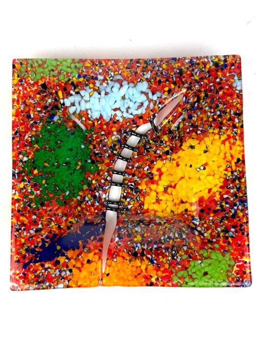 Plat - Verre de Murano - Assiette Rouge 17,5 cm, Antiquités & Art, Antiquités | Verre & Cristal