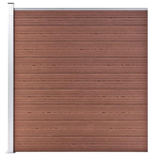 vidaXL Schutting 175x186 cm HKC bruin, Tuin en Terras, Tuinhekken en Hekwerk, Nieuw, Verzenden