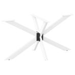 vidaXL Eettafelpoot spider vorm 120x68x(72-73) cm staal wit, Huis en Inrichting, Verzenden, Nieuw