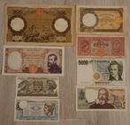 Italië. 8 banknote Lire  (Zonder Minimumprijs), Timbres & Monnaies